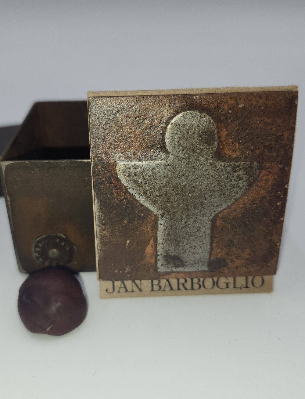 Jan Barboglio Small Metal Art Box signed